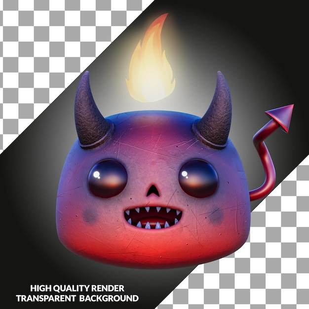 PSD devil character illustration in 3d style