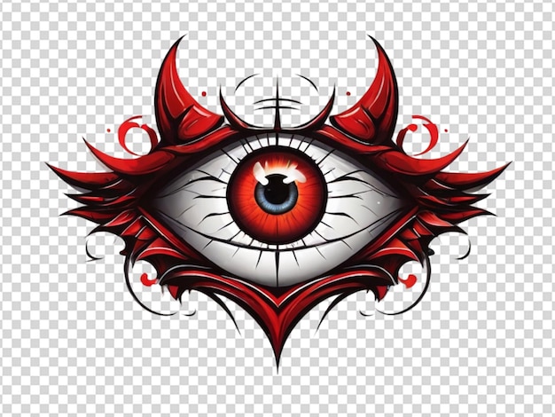 PSD devil eye on transparent background