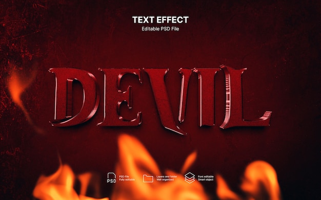 PSD devil tekst effect