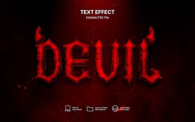 devil  text effect