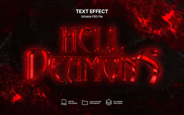 PSD devil  text effect