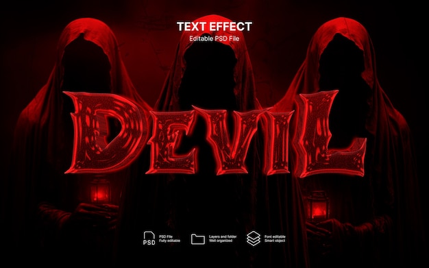 PSD devil  text effect