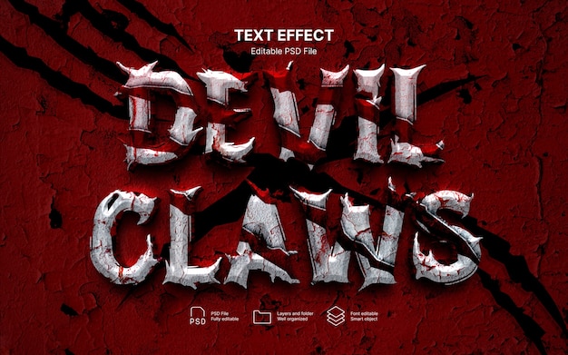 PSD devil  text effect