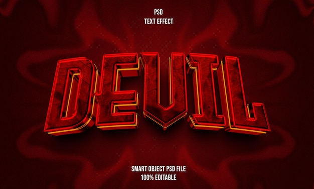 Devil text effect