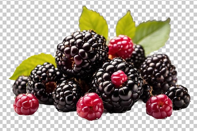 PSD dewberry fruits isolated on transparent background