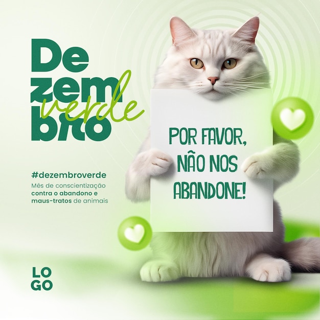 Dezembro Verde Zielony Grudzień Alerta Sobre Maustratos E Abandono De Animales