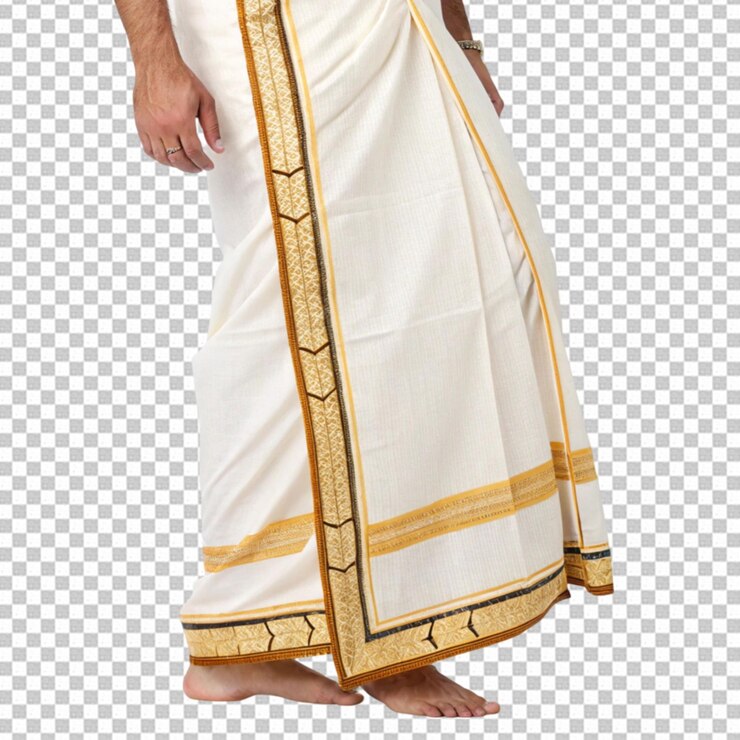 PSD dhoti on transparent background