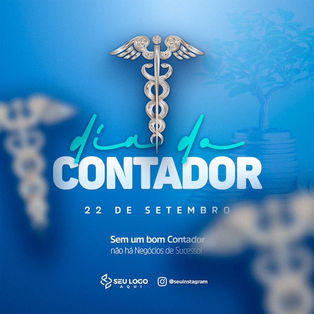 Dia do Contador, 22 сентября, социальные сети, PSD Editavel