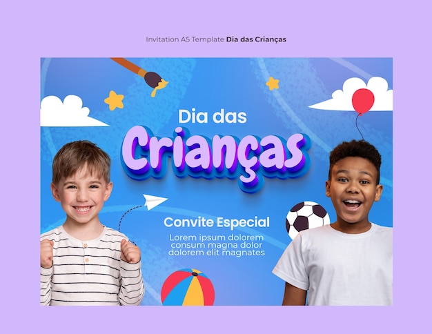 Dia das crianças 祝賀のテンプレートについて