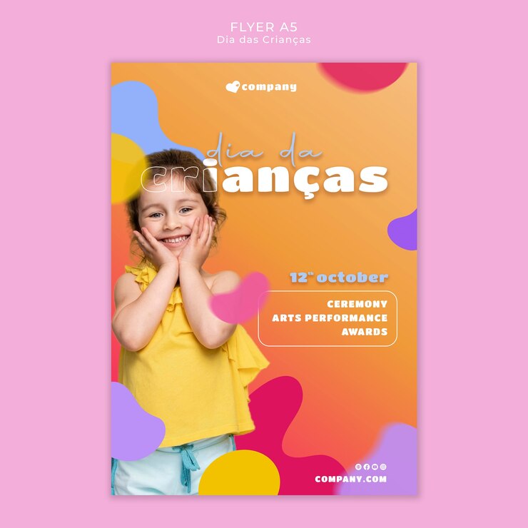 PSD дизайн шаблона dia das criancas