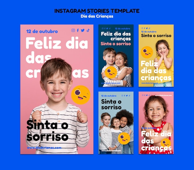 PSD dia das criancas viering instagram verhalencollectie