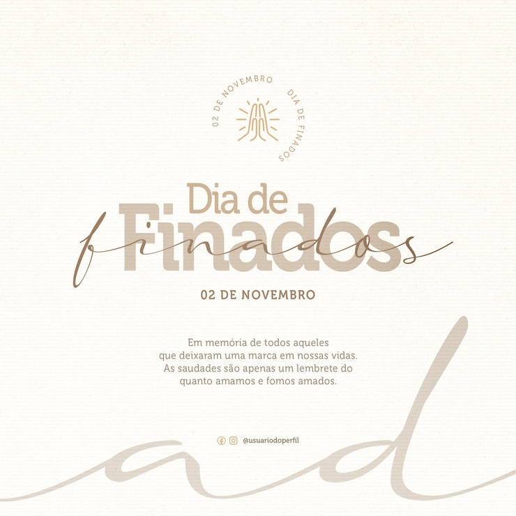 PSD dia de finados 02 de novembro post psd template