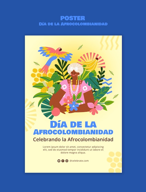 Día de la afrocolombianidad celebration template