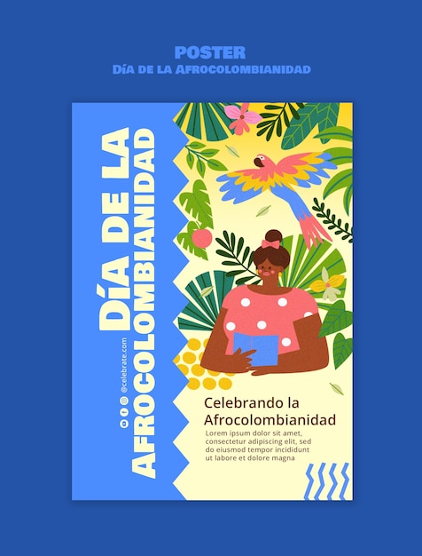 Día de la afrocolombianidad celebration template