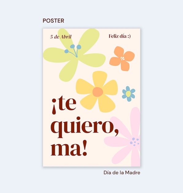 PSD dia de la madre template design