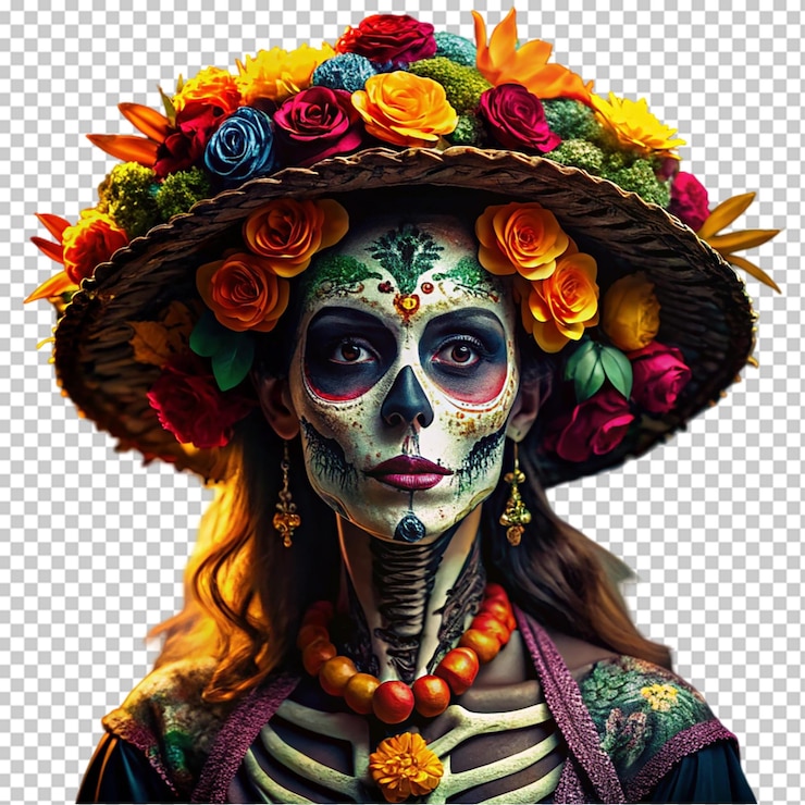 PSD デア・デ・ロス・デュエルトス - メキシコの伝統的な花の祭りハロウィン・ホリデー