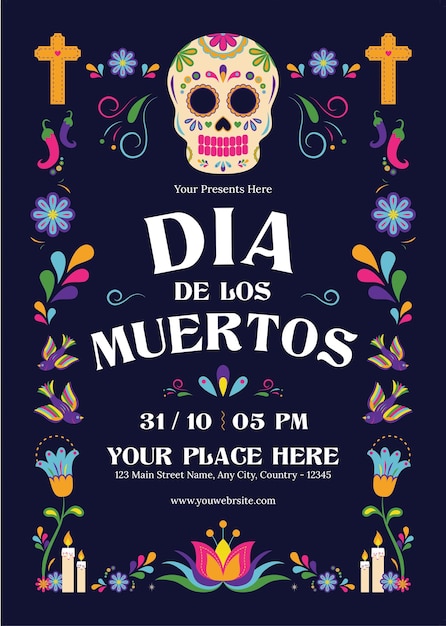 Dia De Los Muertos Flyer