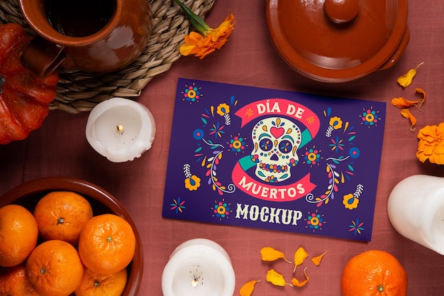 Design del modello dell'altare del dia de muertos