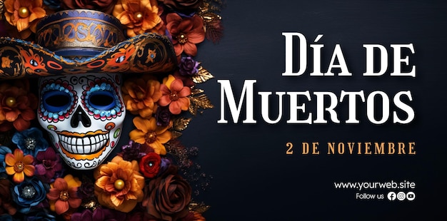 dia de muertos celebration background