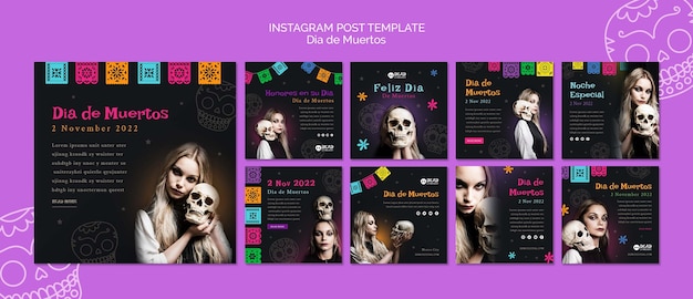 Dia de muertos instagram posts collection