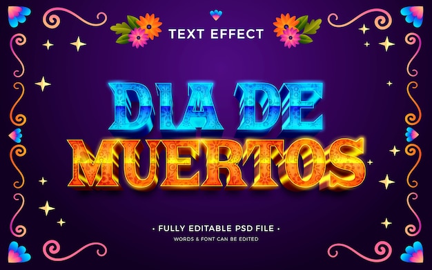 PSD dia de muertos-teksteffect