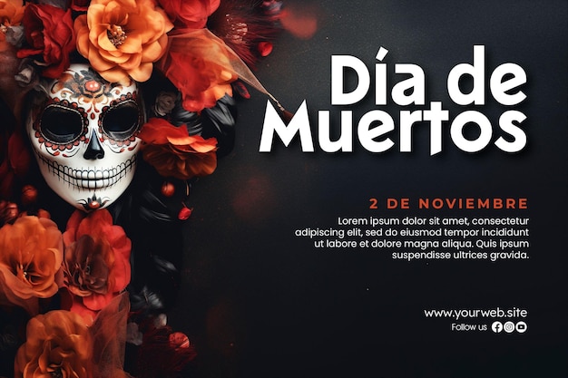 dia de muertos viering achtergrond