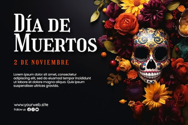 dia de muertos viering achtergrond