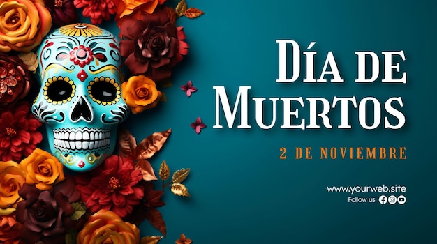 dia de muertos viering achtergrond