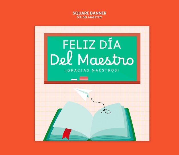 Dia del maestro template design