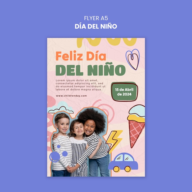 PSD dia del nino  template design