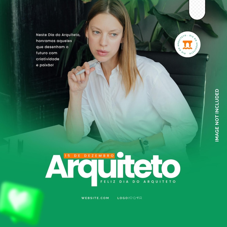 PSD dia do arquiteto feliz dia post instagram psd