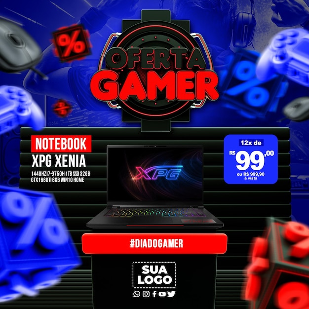 DIA DO GAMER OFERTA 29 DE AUGOSTO REDES SOCIAIS (Dag van het spel)