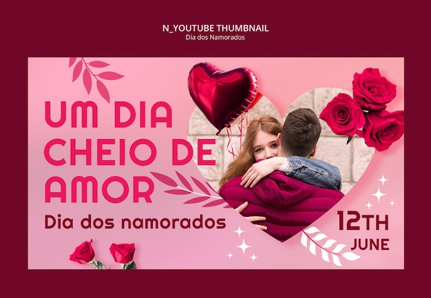 PSD dia dos namorados template design