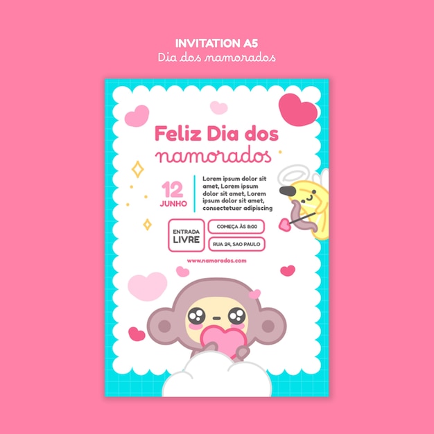 PSD dia dos namorados template design