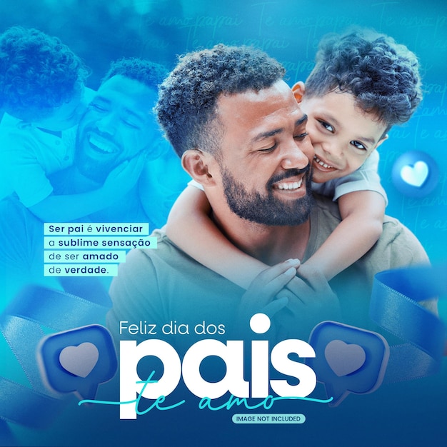 PSD dia dos pais 13 de agosto father's day feliz dia dos pais brazil