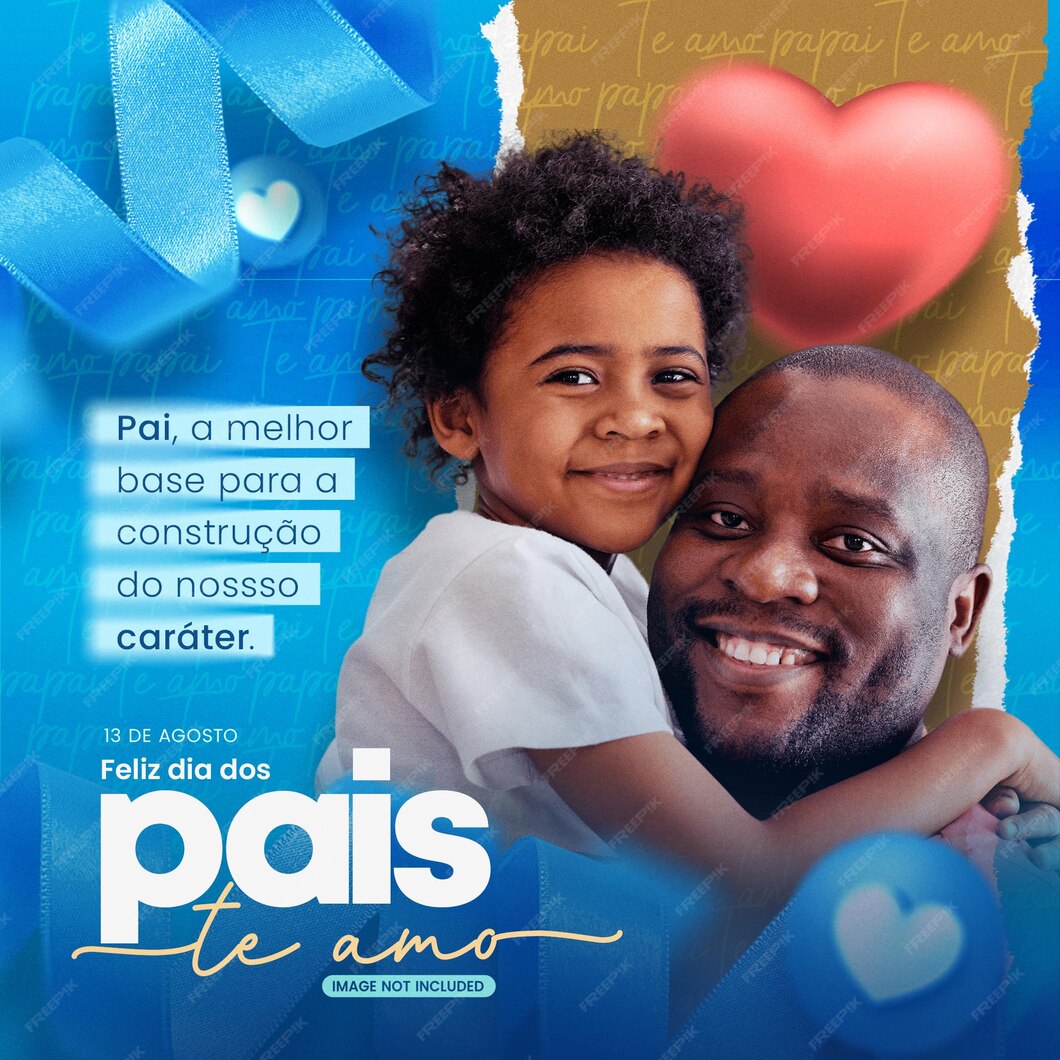Premium PSD Dia dos pais 13 de agosto father's day feliz dia dos pais