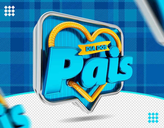 PSD logo dia dos pais logo della festa del papà