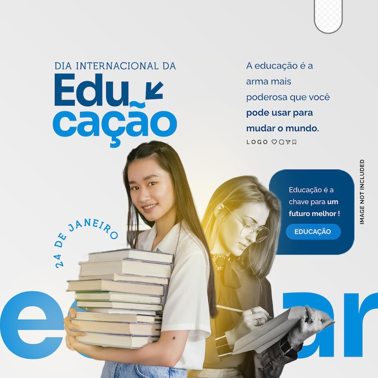 PSD dia internacional da educacao post instagram psd