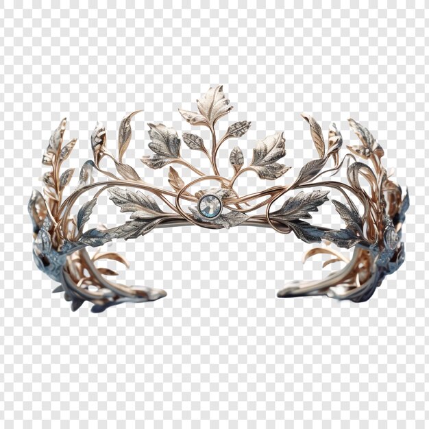 PSD diadem jewellery isolated on transparent background