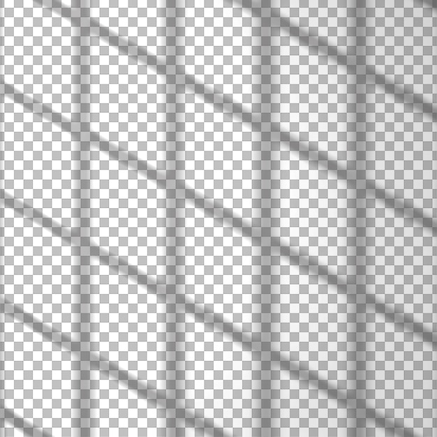 diagonal window grid shadow overlay on transparent background for realistic design and photo png