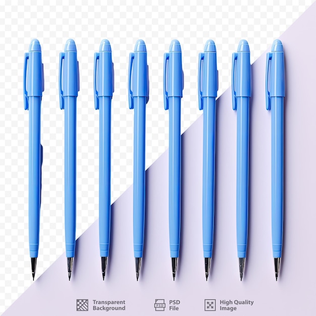 PSD un diagramma di penne blu con le parole 