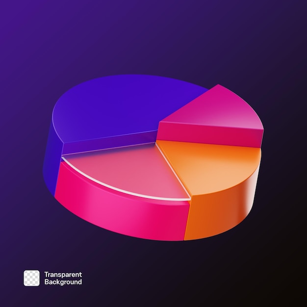 Diagram Chart Graph 3D Icon PNG Template