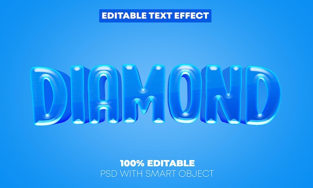 Diamant teksteffect