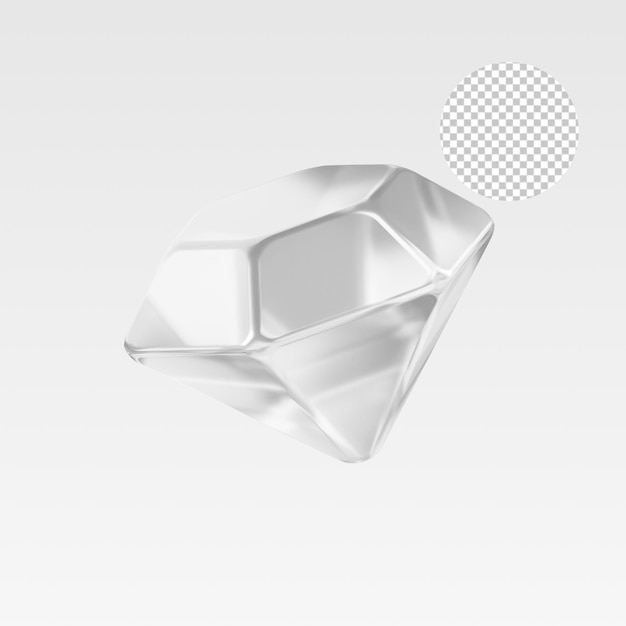 PSD diamond 3d illustration