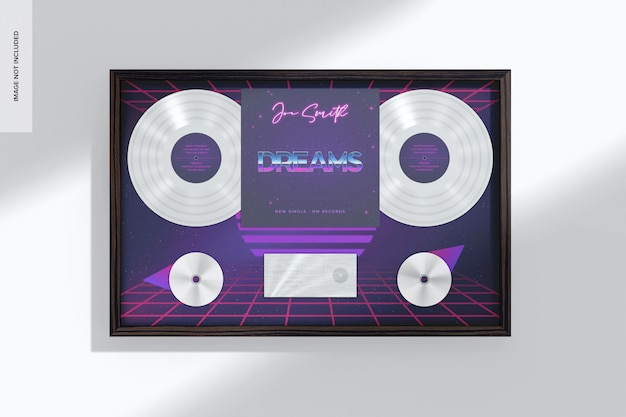 Diamond album mockup, front view