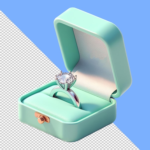 Алмазное кольцо в монетном коробке