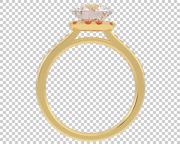 PSD 다이아몬드 반지 배경 3d 렌더링 그림에 고립