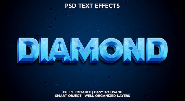 Diamond text effect-sjabloon