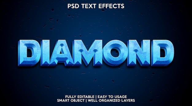 Modello di effetto testo diamante