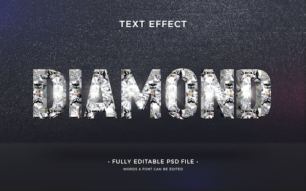 PSD diamond text effect